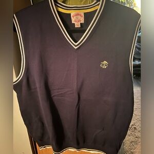 Brooks Brothers sweater vest - large - 100% supima cotton - navy blue